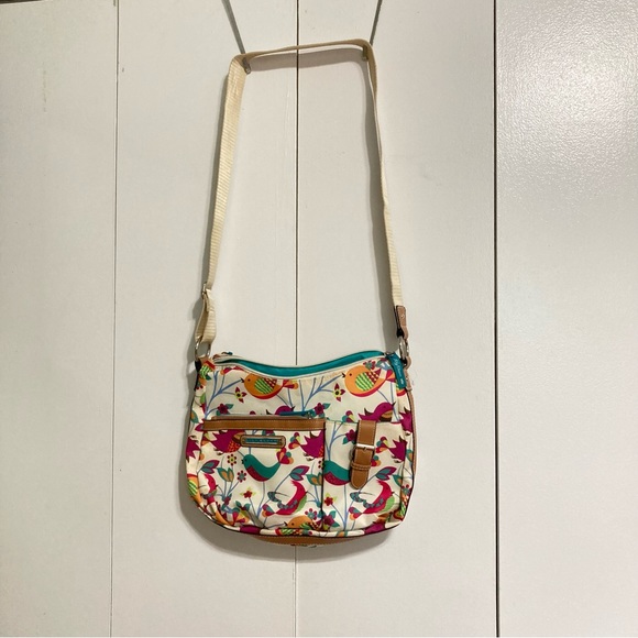 Lily Bloom Birds Blooms and Flowers Adjustable Shoulder Bag 14 x 10 x 4 inches - Picture 2 of 16